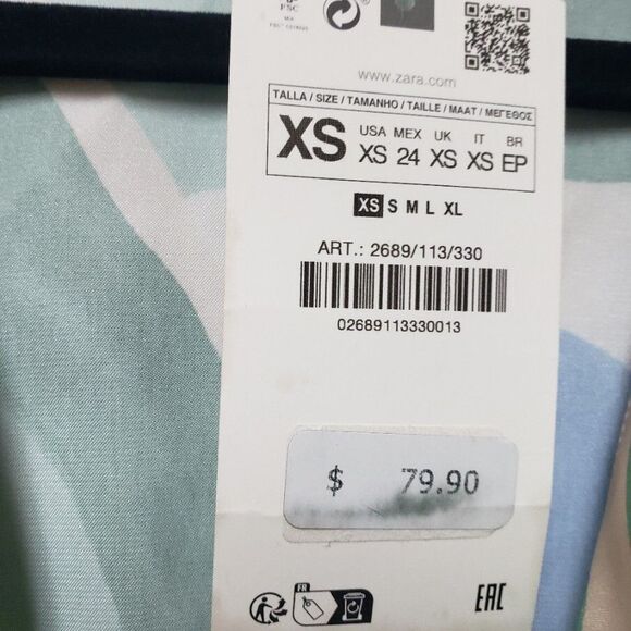 Zara Women’s Flowy Long Sleeve Maxi Cocktail Party Formal  Chic Dress XS NWT - Picture 14 of 16